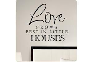 WALLPRESSIONS Love Grows Best in Little Houses Wall Decal Sticker Art Home Décor