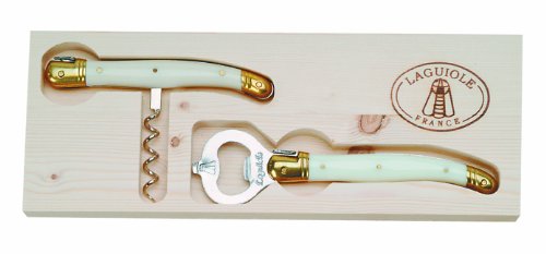 Jean Dubost Corkscrew Wine Opener Set, Ivory