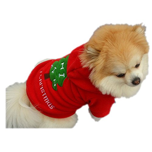 Kwok Christmas Pet Puppy Dog Clothes Santa Claus Costume Outwear Thick Coat