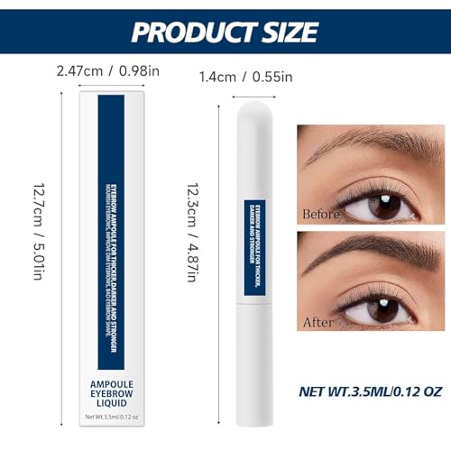 Eyebrow Growth and Density Serum, Intensive Care for Eyebrows and Eyelashes, Growing Eyelashes, Eyelash Serum, Densifier Eyebrows, Concentrated and Gentle Formula 4 ml