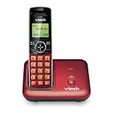 VTech CS6419-16 DECT 6.0 Cordless Phone with Caller ID, Expandable up to 5 Handsets, Wall Mountable, Red