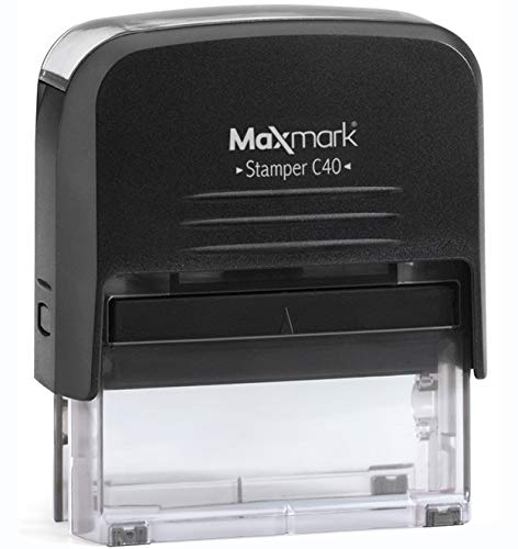 MaxMark Large Size - 5-Line Custom Return Self Inking Address Stamp - w/ 5-Year Warranty - Thumbnail 2