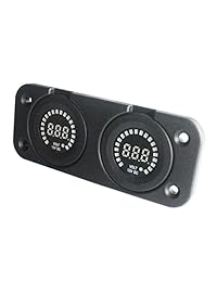 Impermeable 12 V Car Motorcycle LED azul DC Voltaje visualización Digital Voltímetro Volt Meter Gauge Meter