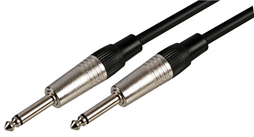 Pro Signal 10m Loudspeaker Lead – 6.35mm (1/4") Jack to Jack, Black, 2×1.5mm² Pure Copper – PSG01302