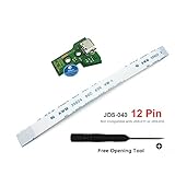 Rinbers USB Charging Port Charger Socket Board JDS-040 with 12 Pin Power Switch Flex Eject Ribbon Cable for SONY Playstation 4 PS4 Pro Wireless DualShock 4 Controller