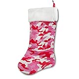 Pink Camouflage Stocking 18in with Pocket Polyester