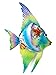 Bejeweled Display Fish w/ Glass Wall Art Plaque & Home Decor