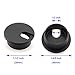 HJ Garden 8pcs 1-1/2 inch Desk Wire Cord Cable Grommets Hole Cover for Office PC Desk Cable Cord Organizer Plastic Cover Black