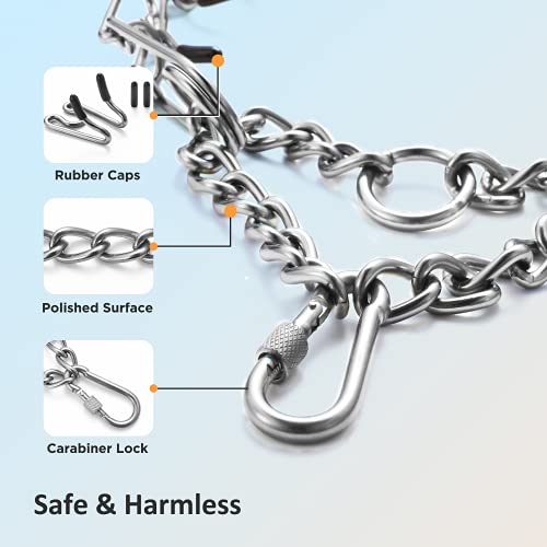 PATPET Dog Prong Collar, Dog Choke Pinch Training Collar, Adjustable Stainless Steel Links with Rubber Tips, Quick… - Image 5