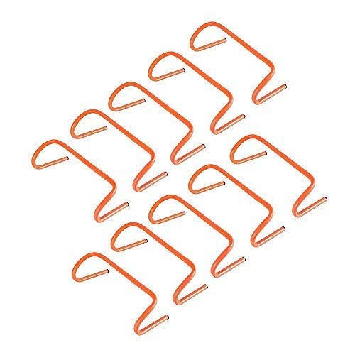 Kosma Pack of 10 Agility Training Fitness Hurdles | Multi-Sport Speed Training Aid with Carry Handle : Size 12 Inch - (Color : Orange)