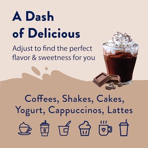 JORDAN’S SKINNY MIXES SUGAR FREE COFFEE SYRUP, MOCHA COFFEE FLAVORING SYRUP, ZERO CALORIE DRINK MIX, LATTES, BAKING, PROTEIN SHAKE OR COCKTAIL, DAIRY & GLUTEN FREE, KOSHER, 25.4 FL OZ, 2 PACK