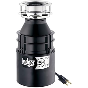 InSinkErator Garbage Disposal with Cord, Badger 5XP, 3/4 HP Continuous Feed