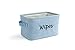 Dejaroo - Baskets for Organizing Wipes and Newborn Essentials, Diaper and Wipes Organizer, Embroidered Baby Shower Gifts for Moms, Linen Basket with Handle, 9 x 6 x 5.5 Inches, Blue