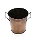 Hosley Set of 3 Antique Bronze Vases/French Buckets with Handles- 5 Inch High. Ideal Gift for Wedding, Home and for Dried Floral
