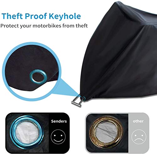 Motorhoes, Wintervast Waterdicht Motorzeil Buiten 190T Oxford Stof Met Vergrendelingsgaten Stofdicht Motorzeil voor… - Image 5