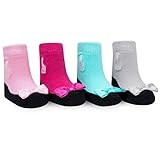 Sophie La Girafe Baby Girls 4 Pack Pixie Bow Socks 0-12 Month Newborn Shoe Socks