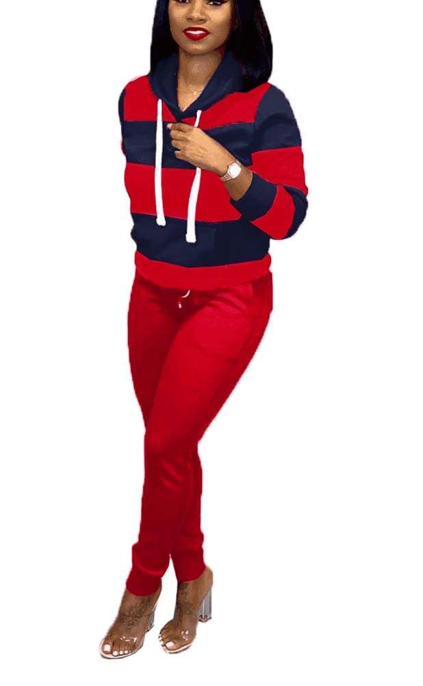 Jogging Suits for Women - Two Piece Sweatsuit Pullover Hoodie + Long Pants Tracksuit Set Jumpsuits