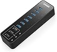 Anker 10 Port 60W Data Hub with 7 USB 3.0 Ports and 3 PowerIQ Charging Ports for Macbook, Mac Pro / mini, iMac, XPS, Surface Pro, iPhone 7, 6s Plus, iPad Air 2, Galaxy Series, Mobile HDD, and More
