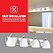 OSTWIN 4 Light Vanity Lighting Fixture for Bathroom, Bedroom, Makeup Dressing Table, Wall Mounted Interior Light, Over Mirror Modern Wall Sconce, Opal Glass Shade, Satin Nickel Finish, UL Listed