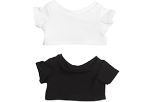 niannyyhouse 10cm 15cm 20cm Plush Doll Clothes T-Shirt Multi-Color Bottoming Shirts Stuffed Toy Dress Up (a1, 10cm)