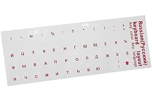 Super Russian Keyboard Stickers Alphabet Wear for PC 2pcs