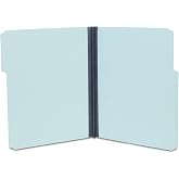 Staples Pressboard File Folders, Letter Size, 3-Tab, Blue, 25/Box | Heavy-duty construction for durable everyday document organization.