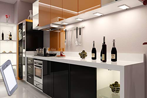 Siena LED Lighting Exclusive Metal Cover LED Puck Light - Naturel White Light (3,000k) - Under Cabinet and Furniture - 120v/110v - Dimmable - Line-Voltage- Code 20838B (12V IPAD Hand Sensor)