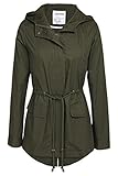 ANGVNS Women Military Hoodie Jacket Coat for Winter-Cotton Blend