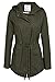 ANGVNS Women Military Hoodie Jacket Coat for Winter-Cotton Blend
