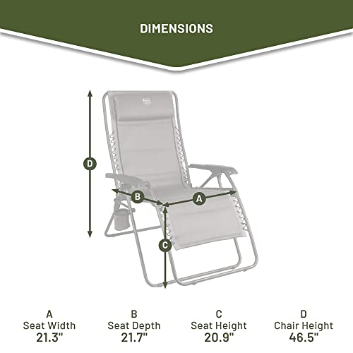 Timber Ridge Balsam Deluxe Zero Gravity Lounger Oversize Outdoor
