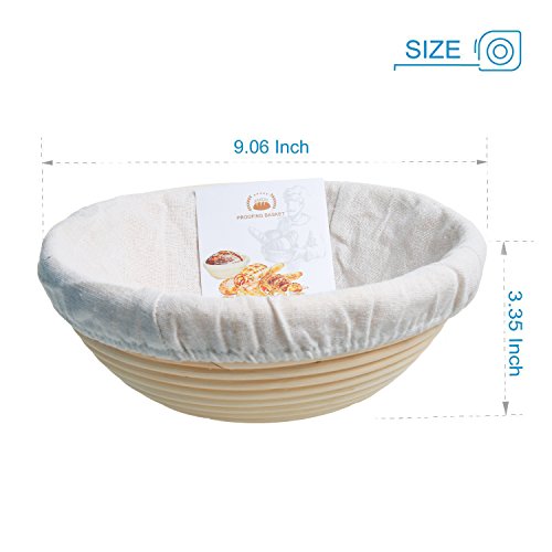 9 Inch Proofing Basket,WERTIOO Bread Proofing Basket + Bread Lame