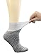Yomandamor Women's 6 Pairs Diabetic Ankle Socks with Non-Binding Top And Cushion Sole,L Size(Socks Size:9-11)