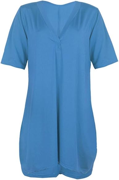 oversized blue t shirt dress