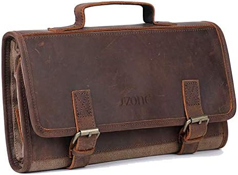 S-ZONE Mens Toiletry Organizer Bag Leather Travel Dopp Kit Hanging Case Great Gift Idea 1 S-ZONE Mens Toiletry Organizer Bag Leather Travel Dopp Kit Hanging Case Great Gift Idea