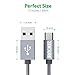 USB Type-C Cable, Zendure 12 inch/30cm USB-C to USB-A Charger, Nylon Braided Fast Charging Cord Compatible MacBook, Samsung Galaxy S9, S9+, S8, Note 8/9, Pixel, LG,Switch- Grey