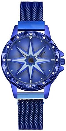 Women Watch Sale Clearance - Women's Analogue Quartz Wrist Watch Starry Sky Convex Glass Quartz Mesh with Magnetic Buckle Ladies Watch (O)