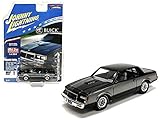 1987 Buick Regal T-Type Black and Silver Limited Edition to 2,016 Pieces Worldwide 1/64 Diecast Model Car by Johnny Lightning JLCP7179