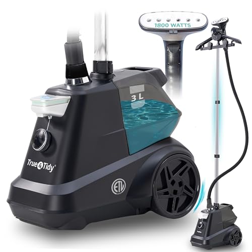 True & Tidy® Heavy-Duty Commercial Industrial Standing Garment Steamer for Clothes, 1800...