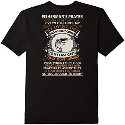 Men's Fisherman's Prayer - Fishing T-Shirt XL Black