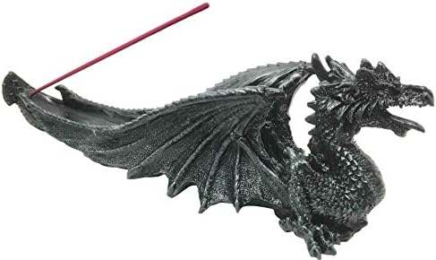 Mythical Fantasy Large Vesuvius Fire Dragon Boat Incense Holder &amp; Burner Figurine