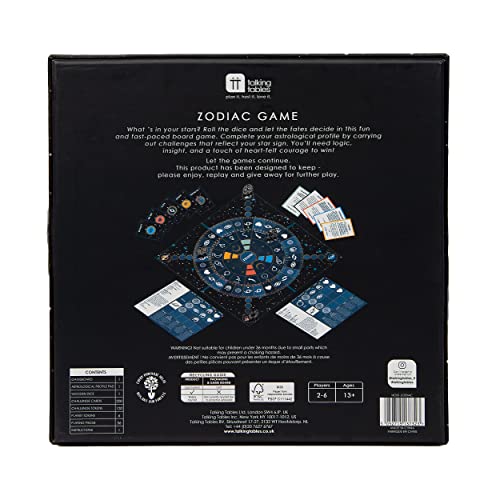 Talking Tables Zodiac Board Game Star Sign for Astrology Gifts for