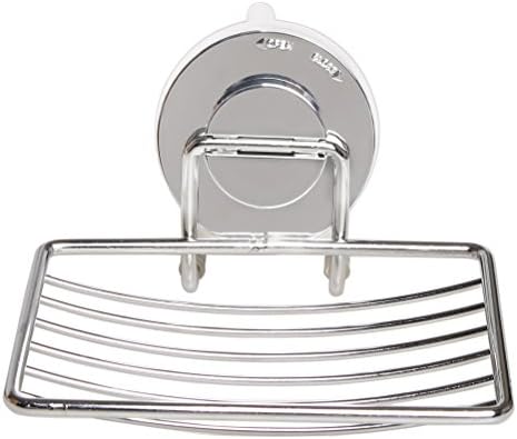 iLooper Soap Dish Holder, Vacuum Suction Cup Rustproof Soap Holder Strong Wall Mounted Sucker Suction Bathroom Kitchen Soap Basketball Holder Hanger Stainless Steel