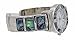 Abalone Silver Tone Watch Cuff Inlay Style with Crystal Accents