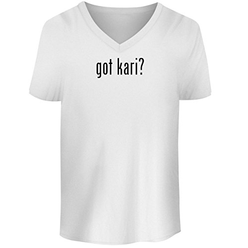 BH Cool Designs got Kari? - Men's V Neck Graphic Tee, White, X-Large