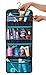 Premium Compartments Sea-Breeze Hanging Toiletry Bag (Black with Aqua Zippers and Mesh Pocket)