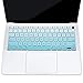 MOSISO Keyboard Cover Compatible with MacBook Air 13 inch 2019 2018 Release A1932 Retina Display with Touch ID, Waterproof Dust-Proof Protective Pattern Silicone Skin, Gradient Blue