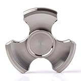 ILoveFidget Fidget Spinner, Best Stainless Steel Hand Spinner EDC Toy, R188 bearing spins up to 8 mins, relieve stress ADHD ADD Austism anxiety boredom, improve focus attention (Tri Bar)