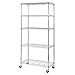 Sandusky MWS361872 5-Tier Mobile Wire Shelving Unit with 3