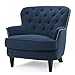 Christopher Knight Home CKH Diamond Tufted Fabric Club Chair, Dark Blue