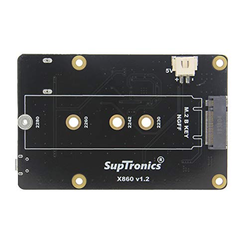 Geekworm Raspberry Pi 3B/3 B+(B Plus) M.2 NGFF 2280/2260/2242/2230 SATA SSD Shield USB3.0 X860 NAS Storage Expansion Board Support Raspberry Pi 3 Model B+/3B/2B/ROCK64